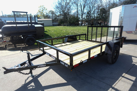6' 4" x 10 Utility Trailer Dovetail Powder Coated With Gate 3,500lb Axle - SLE Equipment - 4