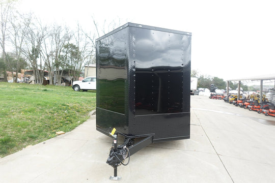 8.5x20 VNose Black with Black Out Trim Enclosed Trailer (2) 5200lb Axles With Brakes 7'6 Interior Height E - Track - SLE Equipment - 2