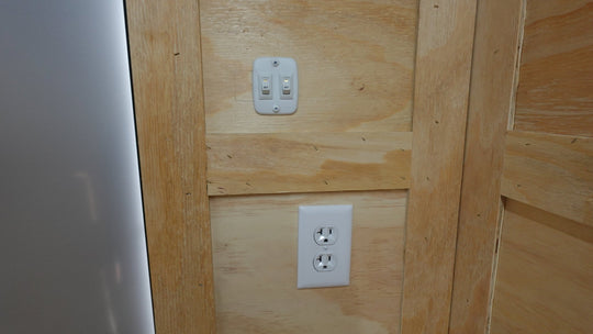 8.5x20 Charcoal Blackout Trim VNose Hybrid Enclosed Trailer Roof (2) 3500lb Axles 50 AMP Electrical Package - SLE Equipment - 17