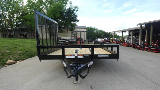 7x20 Straight Deck Utility Trailer with Side Gate (2) 5,200lb Axles - SLE Equipment - 1