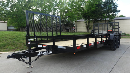 7x20 Straight Deck Utility Trailer with Side Gate (2) 5,200lb Axles - SLE Equipment - 2