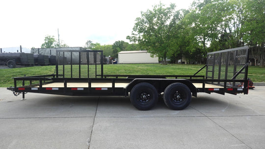 7x20 Straight Deck Utility Trailer with Side Gate (2) 5,200lb Axles - SLE Equipment - 4