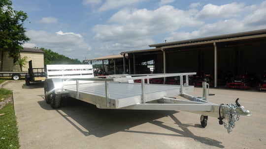 6.4' x 16' All Aluminum Utility Trailer Dual Axle Straight Deck 7K GVWR - SLE Equipment - 4