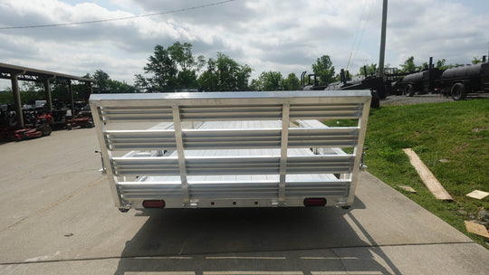 6.4' x 16' All Aluminum Utility Trailer Dual Axle Straight Deck 7K GVWR - SLE Equipment - 8