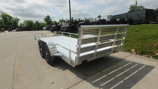 6.4' x 16' All Aluminum Utility Trailer Dual Axle Straight Deck 7K GVWR - SLE Equipment - 9