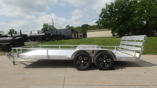 6.4' x 16' All Aluminum Utility Trailer Dual Axle Straight Deck 7K GVWR - SLE Equipment - 10