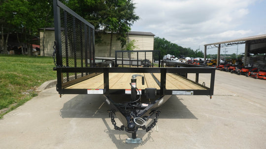 7x16 Dovetail Utility Trailer with Side Gate (2) 3500lb Axle 7k GVWR - SLE Equipment - 2