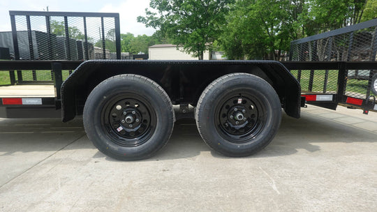 7x16 Dovetail Utility Trailer with Side Gate (2) 3500lb Axle 7k GVWR - SLE Equipment - 13