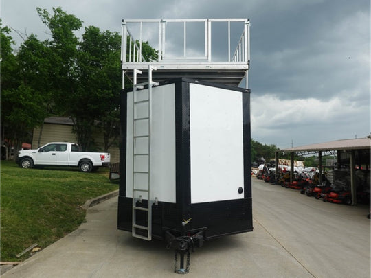8.5x22 White Hybrid Enclosed Drone Trailer With 30 AMP Electrical Package & (2) 7K Axles - SLE Equipment - 2