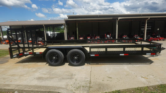 7x20 Heavy Duty Dovetail Utility Trailer Side Baskets (2) 5,200lb Axles Brakes - SLE Equipment - 3