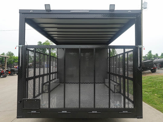 8.5x20 Charcoal Blackout Trim VNose Hybrid Enclosed Trailer Roof (2) 3500lb Axles 50 AMP Electrical Package - SLE Equipment - 9