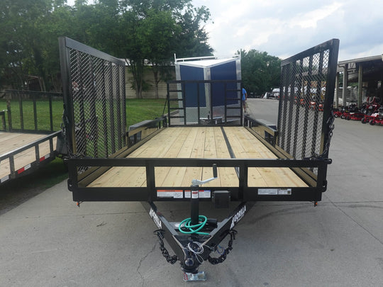 7x20 Heavy Duty Straight Deck Utility Trailer (2) 5,200lb Axles With (2) Side Gates 10K GVWR - SLE Equipment - 2