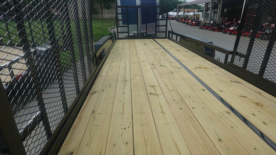 7x20 Heavy Duty Straight Deck Utility Trailer (2) 5,200lb Axles With (2) Side Gates 10K GVWR - SLE Equipment - 10