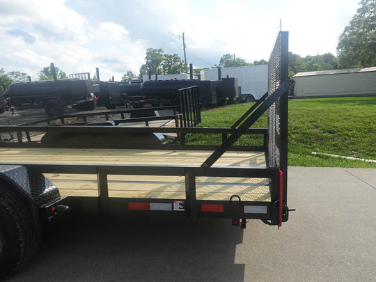 7x20 Heavy Duty Straight Deck Utility Trailer (2) 5,200lb Axles With (2) Side Gates 10K GVWR - SLE Equipment - 4
