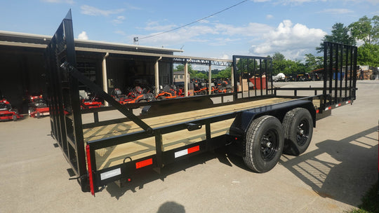 7x20 Heavy Duty Straight Deck Utility Trailer (2) 5,200lb Axles With (2) Side Gates 10K GVWR - SLE Equipment - 8