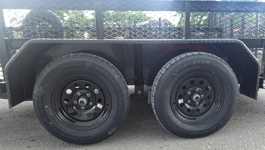 7' X 12' Dovetail Utility Trailer 2ft Mesh (2) 3500lb Axles - SLE Equipment - 4