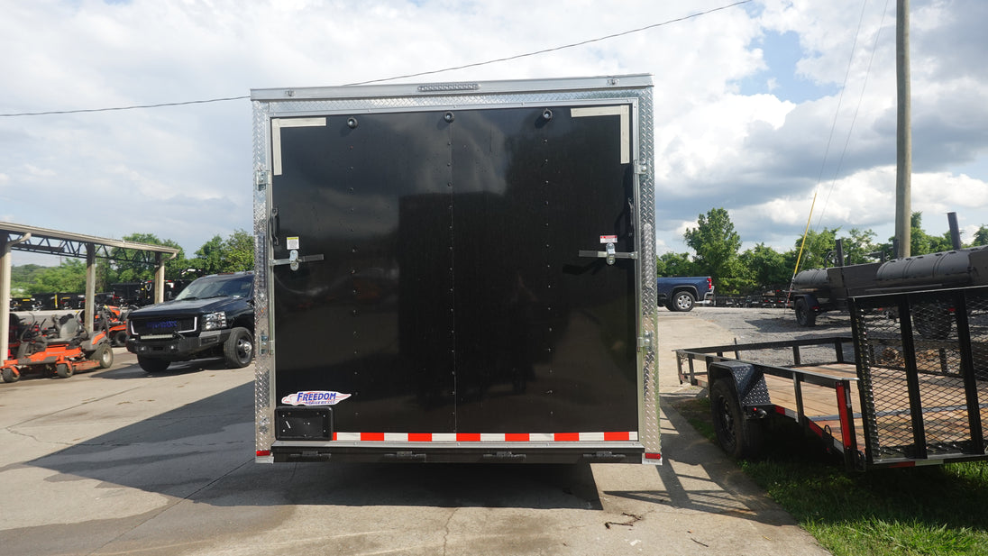 8.5X24 Black Enclosed Trailer (2) 5,200lb Axles Escape Door Rear