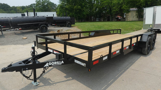 7x20 Heavy Duty Dovetail Utility Trailer (2) 5,200lb Axles with Brakes 10k GVWR - SLE Equipment - 2