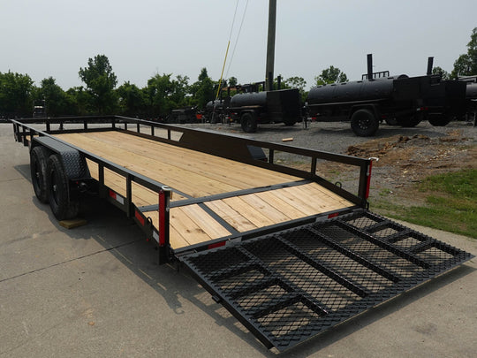 7x20 Heavy Duty Dovetail Utility Trailer (2) 5,200lb Axles with Brakes 10k GVWR - SLE Equipment - 8