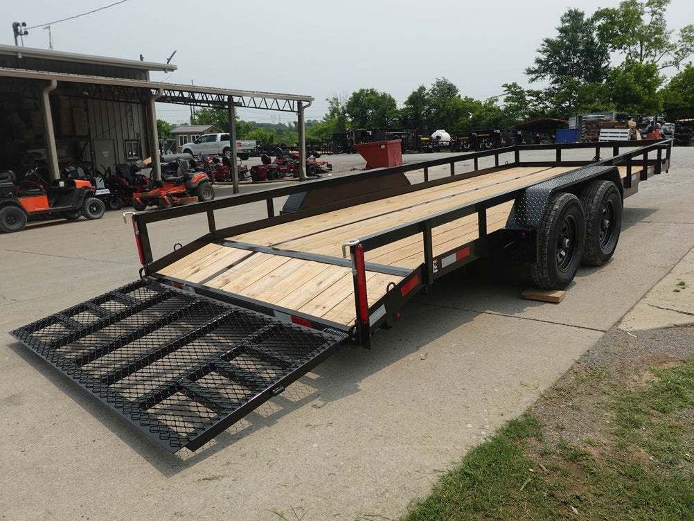 7x20 Heavy Duty Dovetail Utility Trailer (2) 5,200lb Axles with Brakes