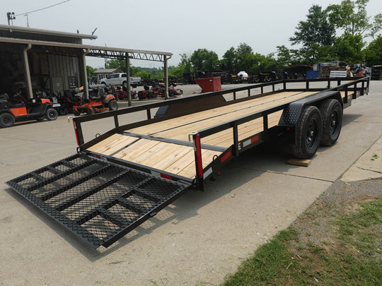 7x20 Heavy Duty Dovetail Utility Trailer (2) 5,200lb Axles with Brakes 10k GVWR - SLE Equipment - 13