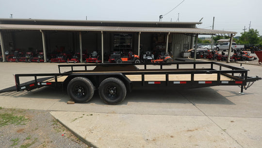 7x20 Heavy Duty Dovetail Utility Trailer (2) 5,200lb Axles with Brakes 10k GVWR - SLE Equipment - 7