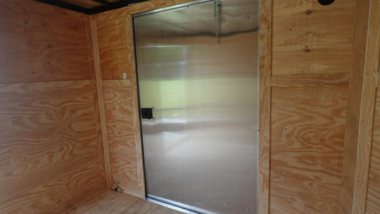 7x16 Tandem White V - Nose Hybrid Enclosed Trailer - SLE Equipment - 16