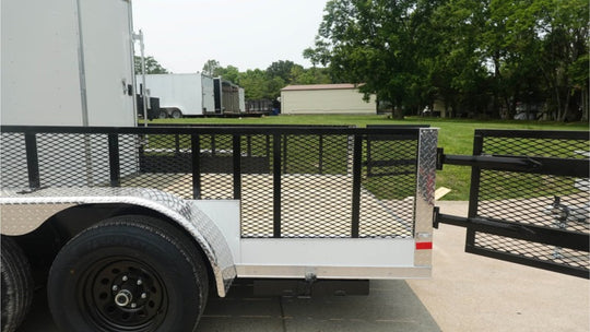 7x16 Tandem White V - Nose Hybrid Enclosed Trailer - SLE Equipment - 7