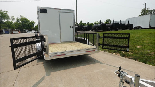 7x16 Tandem White V - Nose Hybrid Enclosed Trailer - SLE Equipment - 8