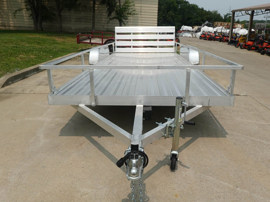 7' x 18' All Aluminum Utility Trailer Dual Axle Straight Deck - SLE Equipment - 2