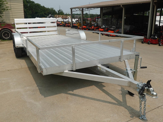 7' x 18' All Aluminum Utility Trailer Dual Axle Straight Deck - SLE Equipment - 3