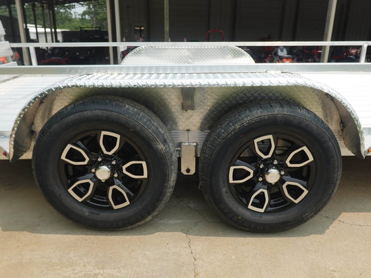 7' x 18' All Aluminum Utility Trailer Dual Axle Straight Deck - SLE Equipment - 11