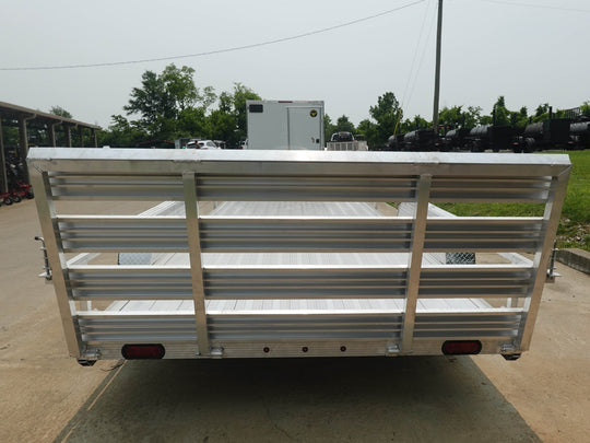 7' x 18' All Aluminum Utility Trailer Dual Axle Straight Deck - SLE Equipment - 8