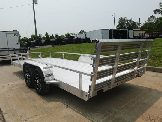 7' x 18' All Aluminum Utility Trailer Dual Axle Straight Deck - SLE Equipment - 10