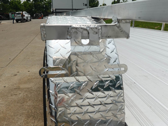 7' x 18' All Aluminum Utility Trailer Dual Axle Straight Deck - SLE Equipment - 12