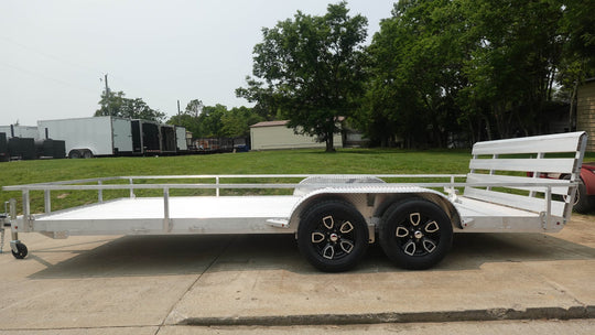 7' x 18' All Aluminum Utility Trailer Dual Axle Straight Deck - SLE Equipment - 5
