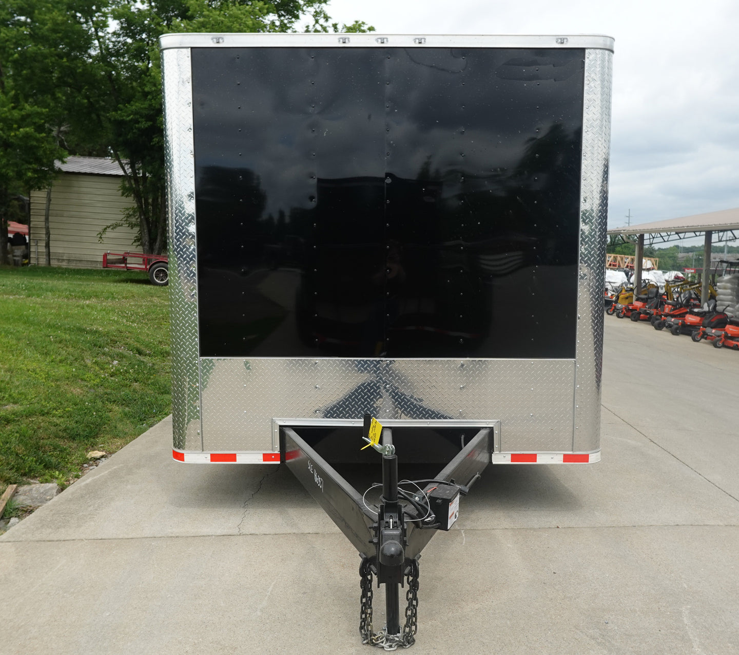 8.5x32 Black Enclosed Car Hauler Trailer With Ramp and side door (3) 7K Axles 21k GVWR - SLE Equipment - 5