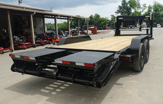 7x20 Gooseneck Equipment Trailer (2) 7K Axles Right Rear Side