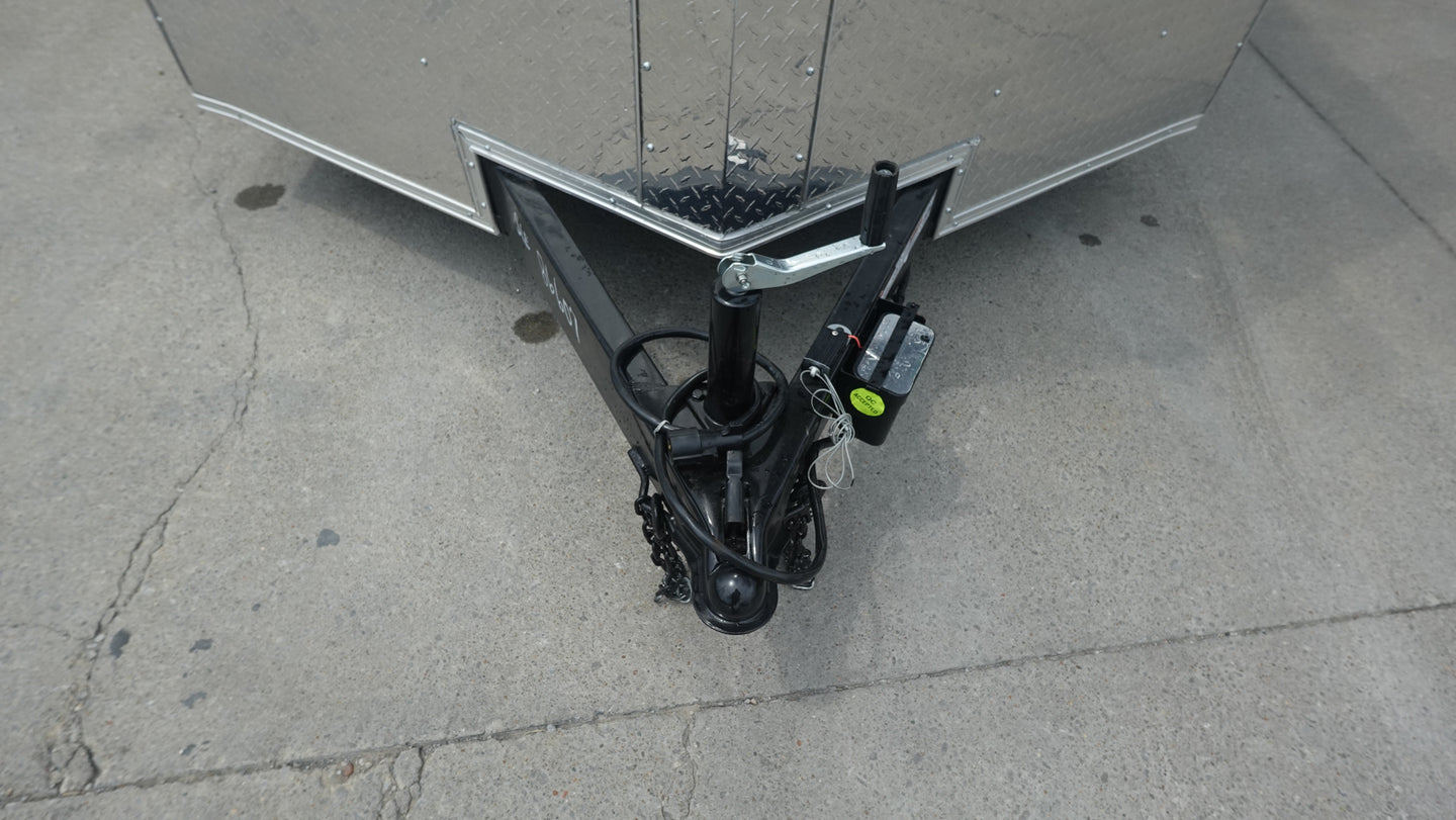 7X12 V-Nose Enclosed Cargo Trailer Bumper Pull Hitch