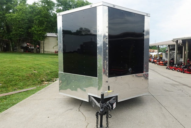 8.5x12 Black V - Nose Enclosed Trailer with Elect Pkg (2) 3500lb Axles Storage - SLE Equipment - 2