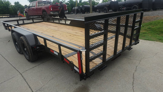 7x20 Heavy Duty Dovetail Utility Trailer (2) 5,200lb Axles with Brakes 10k GVWR - SLE Equipment - 9