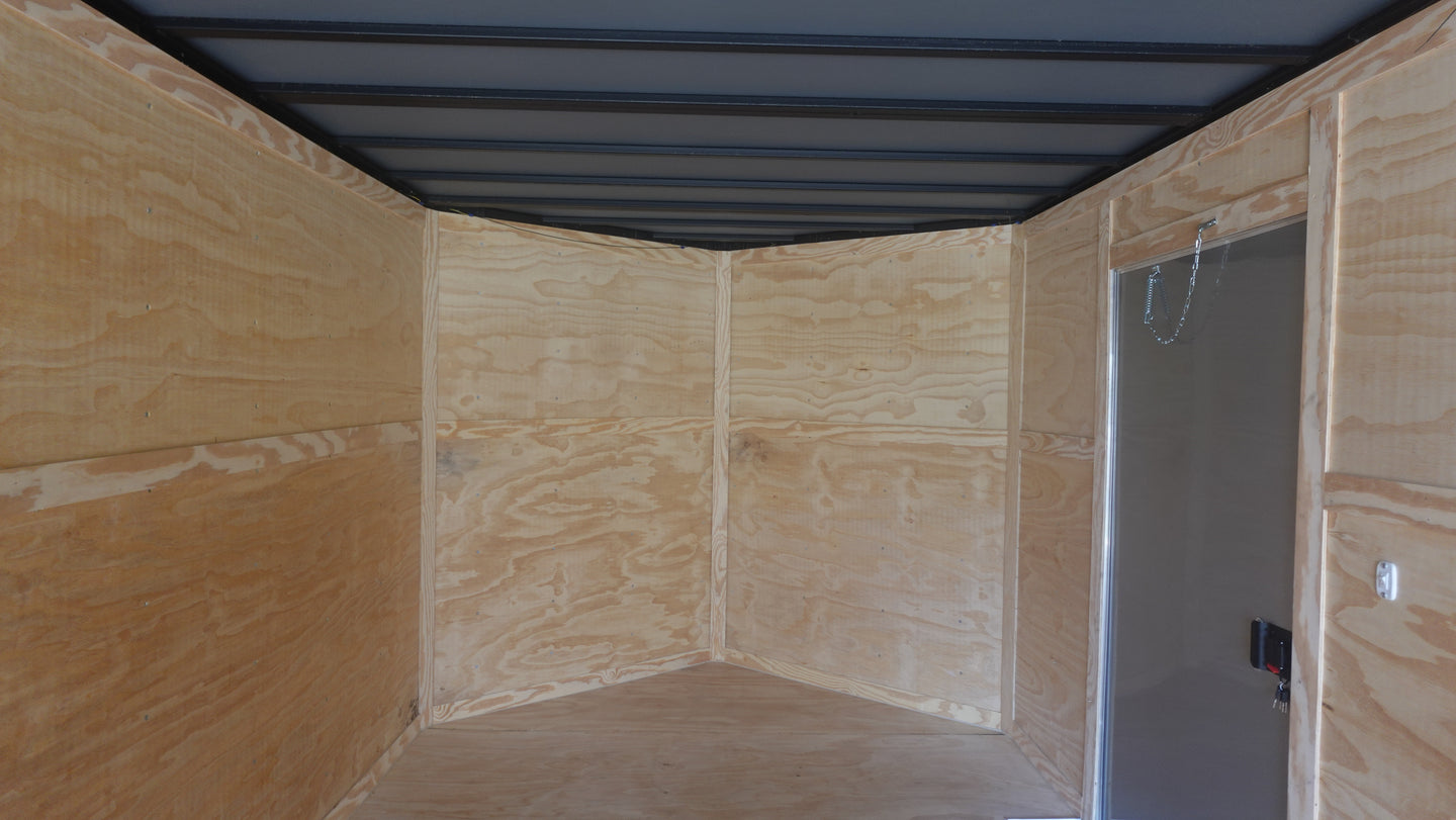 8.5X24 Black Enclosed Trailer (2) 5,200lb Axles Escape Door Inside Front