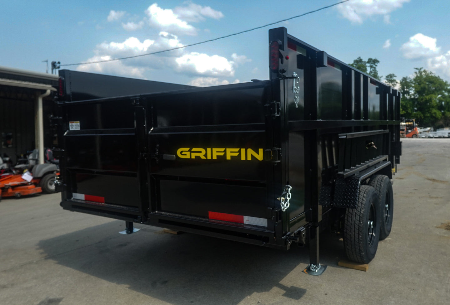 7x16 Telescopic Dump Trailer with 4ft Sides (2) 7K Axles 14k GVWR - SLE Equipment - 12