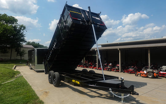 7x16 Telescopic Dump Trailer with 4ft Sides (2) 7K Axles 14k GVWR - SLE Equipment - 2