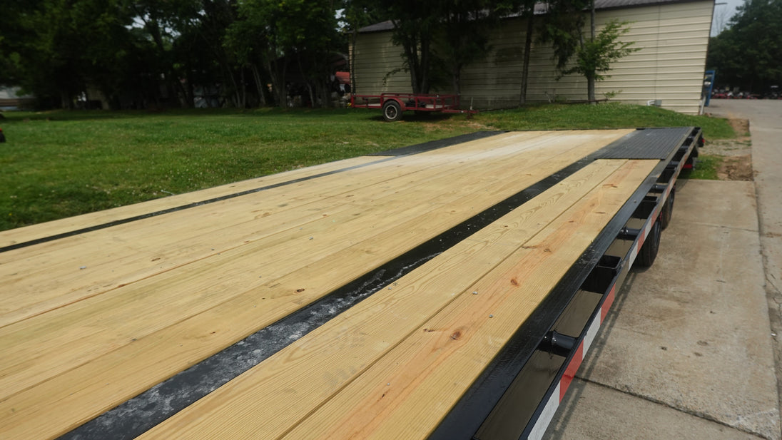8.5x25 Gooseneck Deckover Dovetail Trailer (2) 10K Axles King Kong Ramps Pressure Treated Wood