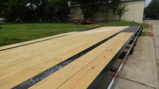 8.5x25 Gooseneck Deckover Dovetail Trailer (2) 10K Axles King Kong Ramps Pressure Treated Wood