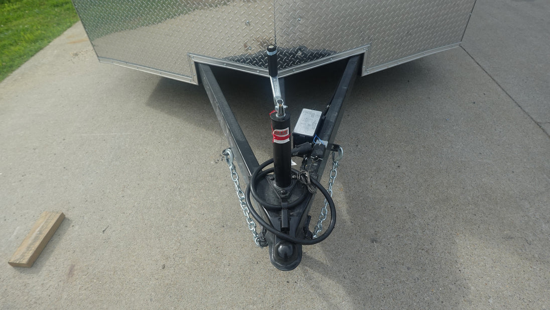 8.5x20 White Enclosed Trailer (2) 5200LB With 7 Interior Height Hitch