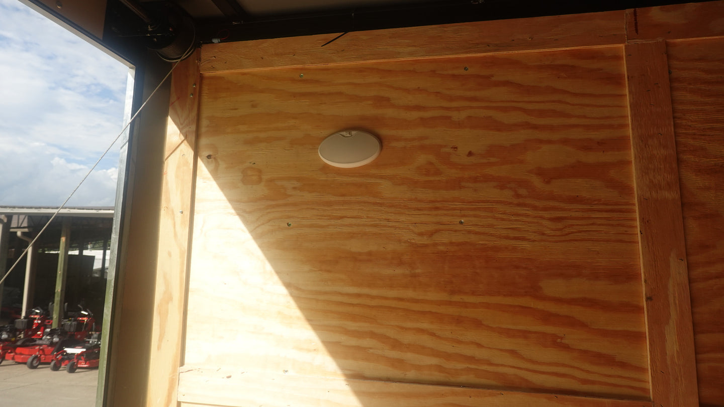 8.5x20 White Enclosed Trailer (2) 5200LB With 7 Interior Height 12 Volt Dome Light 