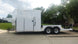 8.5' x 20' White V-Nose Hybrid Enclosed Trailer – Dual 7K Axles Left Side/ Door