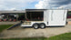 8.5' x 20' White V-Nose Hybrid Enclosed Trailer – Dual 7K Axles Right Side/ Ladder Racks